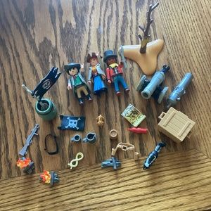 Lot of Playmobil Figures and Accessories Cowboys Figurines